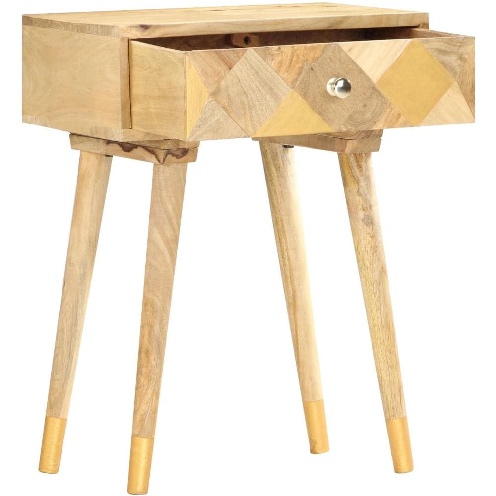 Comodino 40x30x58 Cm In Legno Massello Di Mango - Foto 2