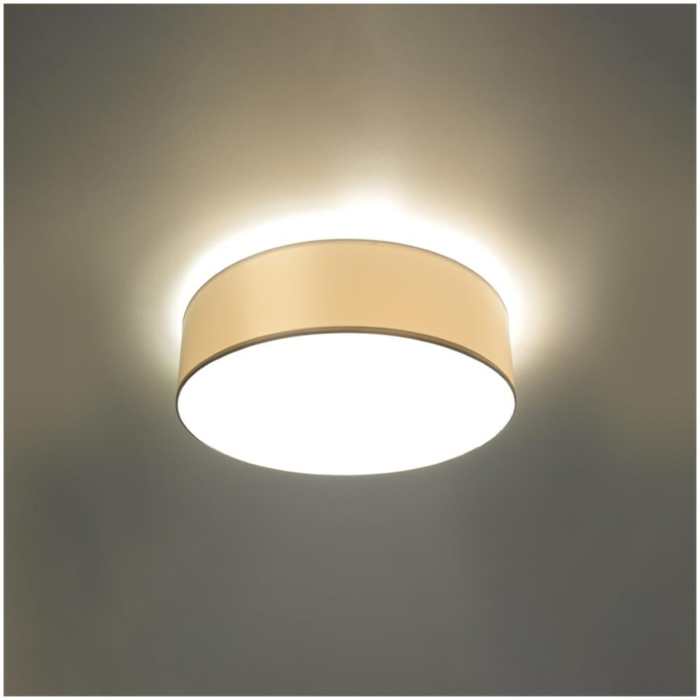 Lampada Da Soffitto Rotonda In Pvc, Modello Arena 35 Sl. 0123, 2 Luci Led E-27, Colore: Bianco - Foto 15