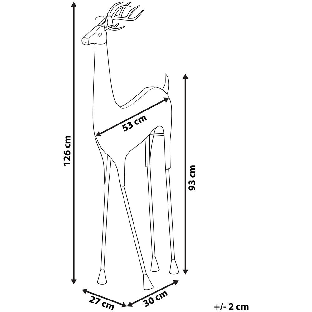 Statua Decorativa A Forma Di Renna Colore Oro Pello - Foto 2