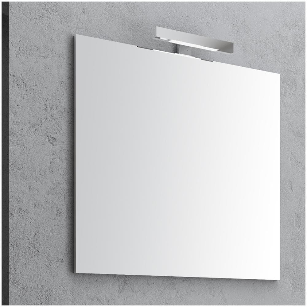 Specchio Da Bagno Con Bordo Alluminio E Lampada Led *** Misura : 52x68 Cm Senza Lampada Led - Foto 1