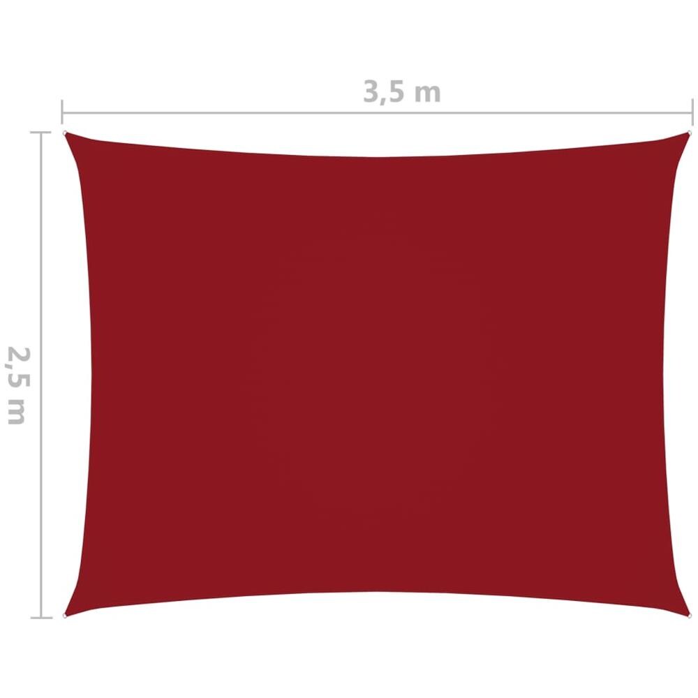 Parasole a Vela Oxford Rettangolare 2,5x3,5 m Rosso - Foto 6