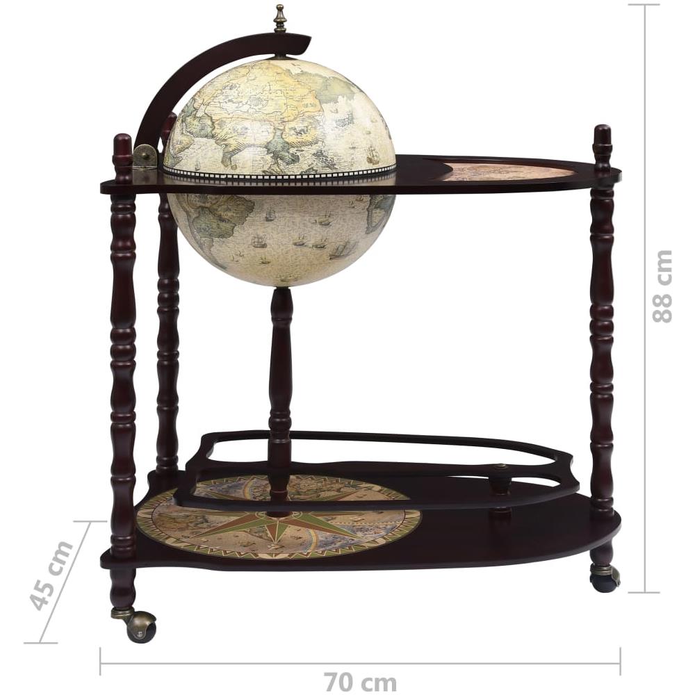 Bar A Globo Portavini Supporto Autoportante In Eucalipto Verde - Foto 8