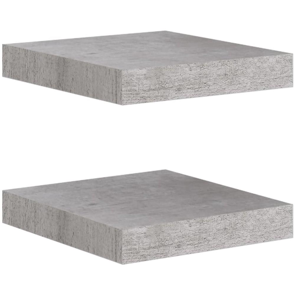 Mensole A Muro 2 Pz Grigio Cemento 23x23,5x3,8 Cm In Mdf - Foto 2