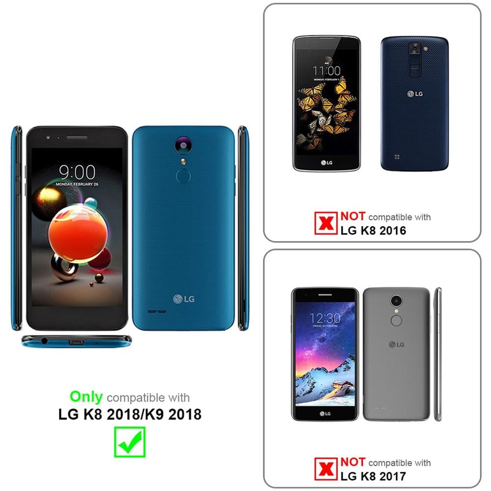 Custodia Compatibile Con Lg K8 2018 In Rosa Fiore - Coperchio Protettivo In Design Floreale Con Chiusura Magnetica, Funzione Stand E Slot Per Carte - Foto 2