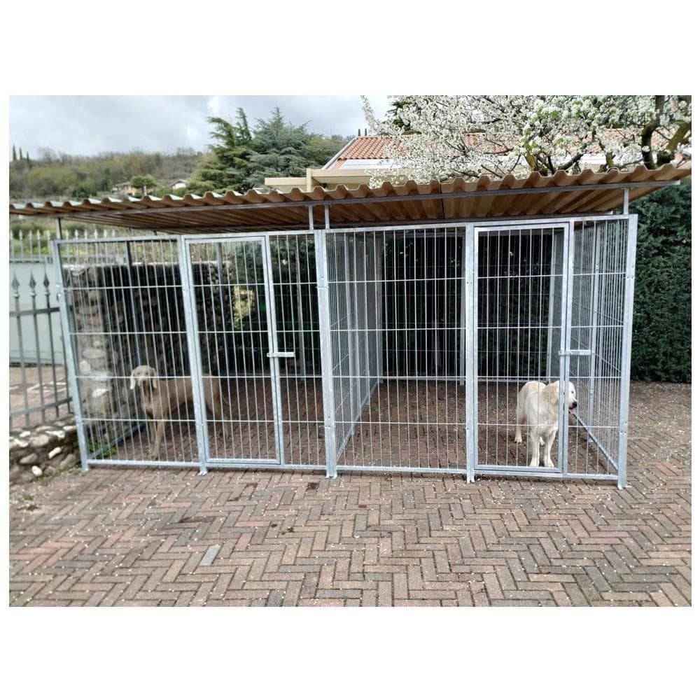 2 Box Per Cani Da Esterno Coperto Con Zincatura A Caldo Ciascuno Da 300x200x Altezza 180 Cm - Foto 1