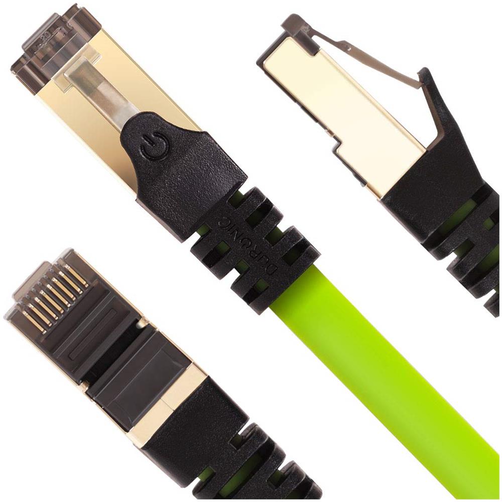 Cavo di Rete Ethernet CAT8 / GN con Velocità Fino a 2GHz Trassmisione Dati 40 Gigabit Lunghezza 1 Metro Colore Verde - Foto 7