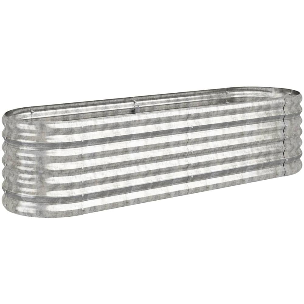 Letto Giardino Acciaio Verniciato a Polvere 152x40x36cm Argento - Foto 1