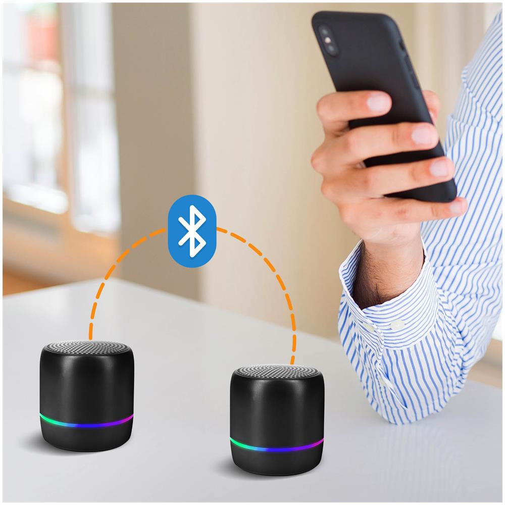 Altoparlante Wireless Bassi Extra-potenti 5w Led Multicolore 4h Autonomia Akashi - Foto 5