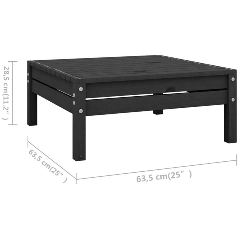 Set Salotto da Giardino 4 pz in Legno Massello di Pino Nero - Foto 7