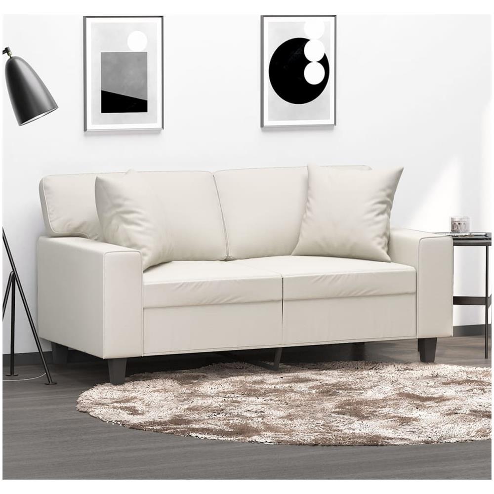 Cuscini Decorativi 2pz Crema 40x40 Cm In Similpelle - Foto 1