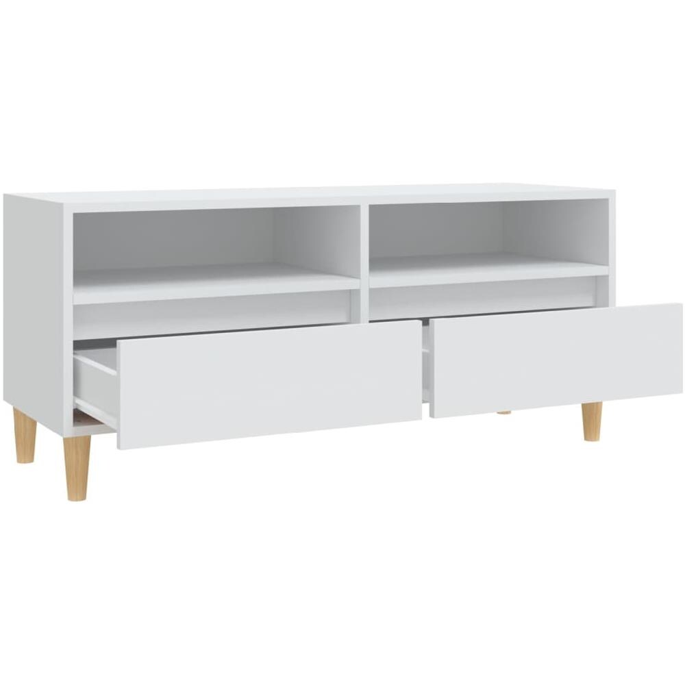 Mobile Porta Tv Bianco 100x34,5x44,5 Cm In Legno Multistrato - Foto 8