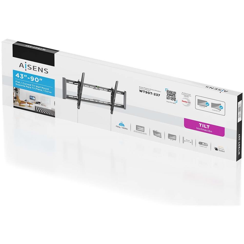 WT90T-237 Supporto TV a parete 2,29 m (90") Nero - Foto 6