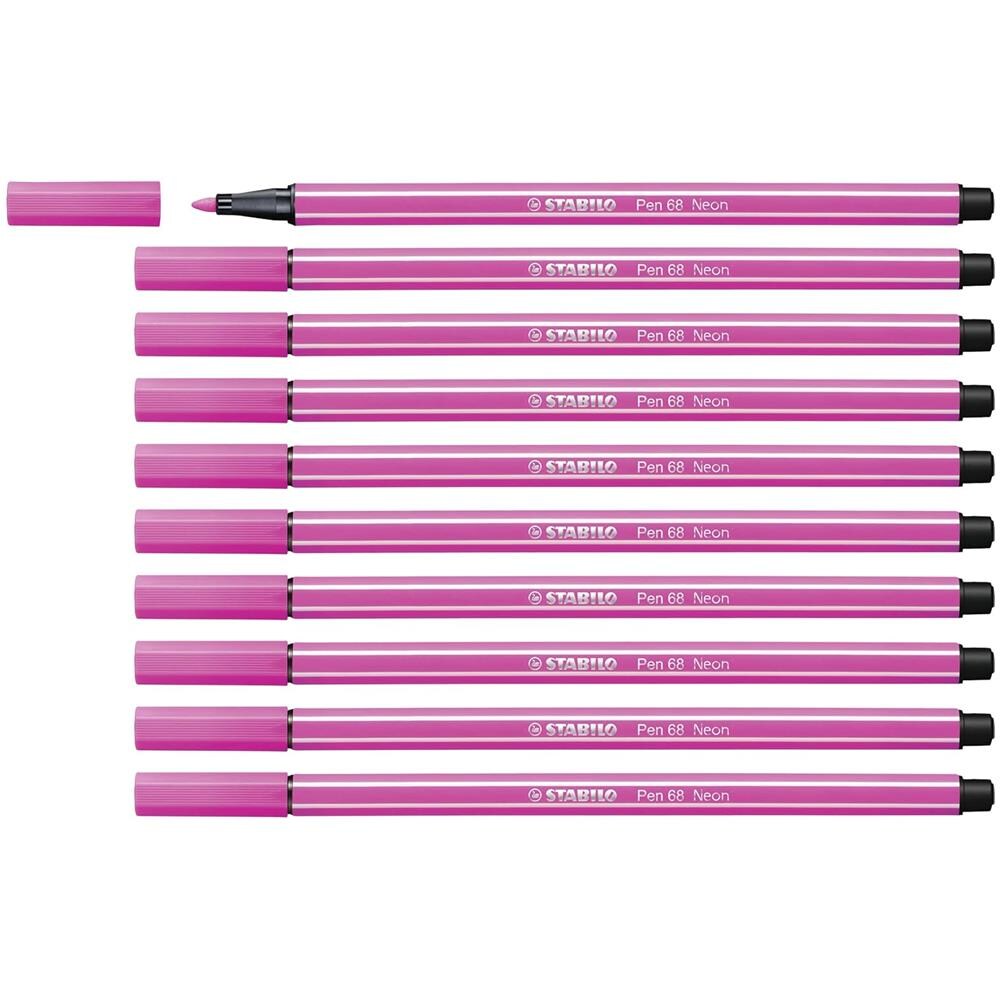 Pen 68 - Pennarello Premium - Confezione da 10 - Rosa Fluorescente - Foto 1