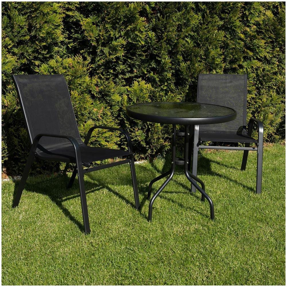 Set tavolo rotondo ISLAND con 4 sedie Sofia - Nero - Foto 10