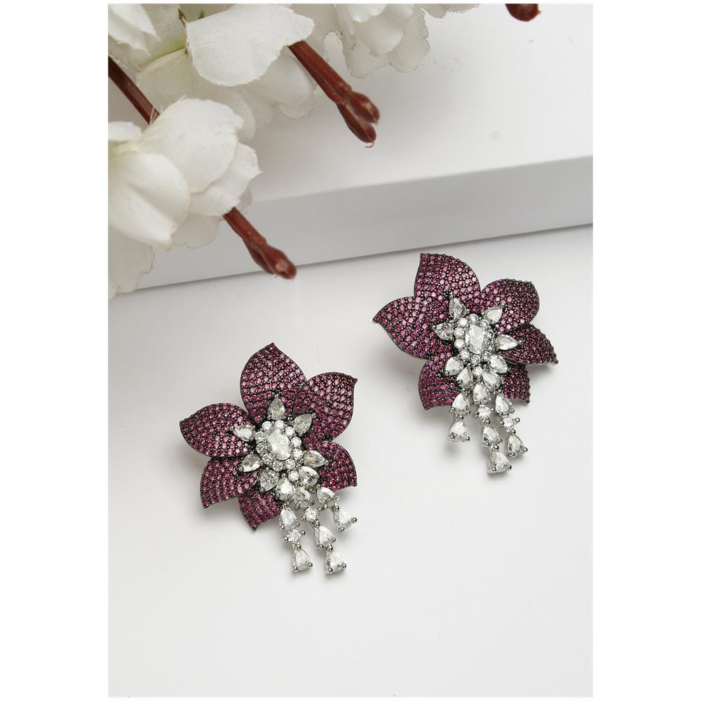 Orecchini a Bottone Pendenti Floreali Collezione Diva - Foto 1