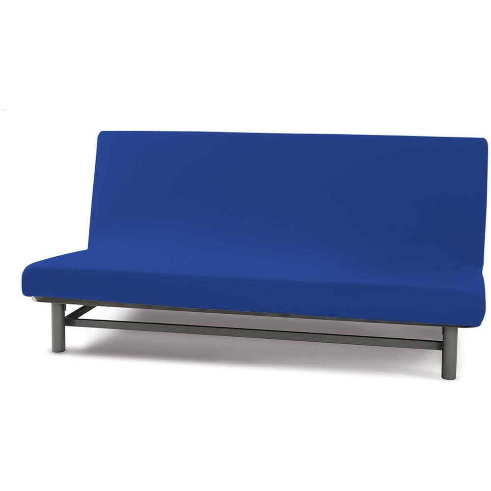 Copridivano Genius Queen Senza Braccioli In Tinta Unita 2 Posti Blu 1002 - Foto 2