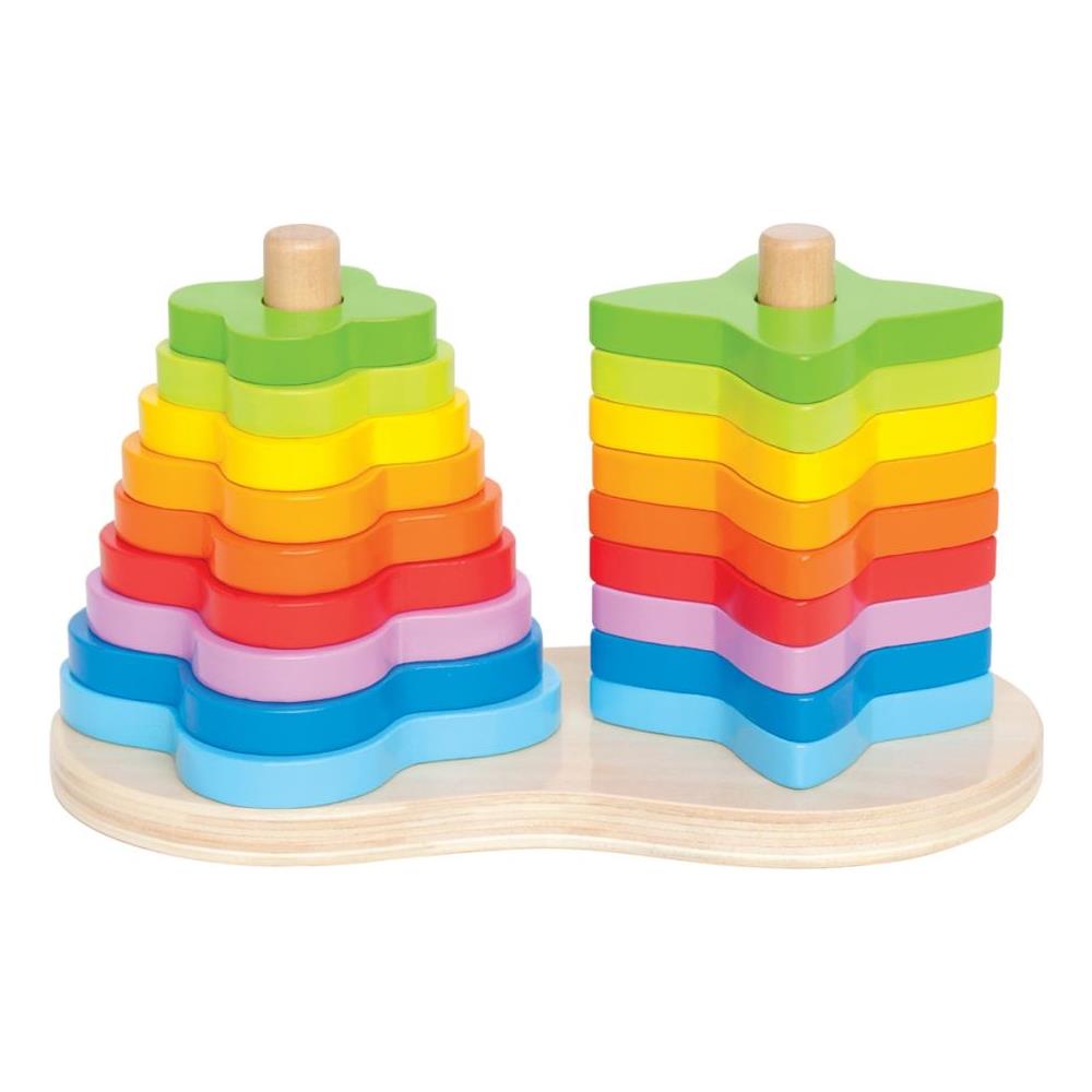 E0406 Gioco Impilabile Doppio Ad Arcobaleno - Foto 1