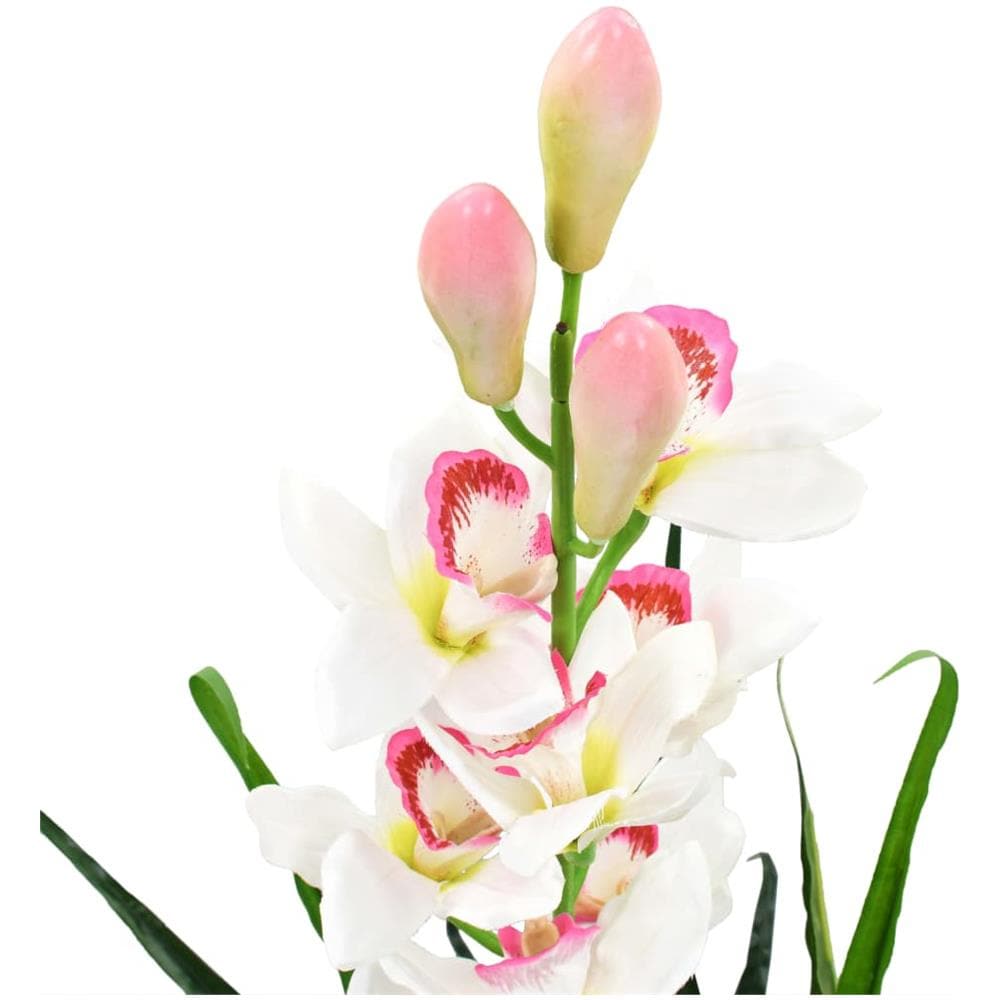 Orchidea Cymbidium Artificiale Con Vaso 100 Cm Verde - Foto 2