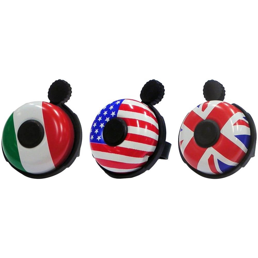 Campanello Bici Universale Acciaio Verniciato Con Bandiere - Foto 2