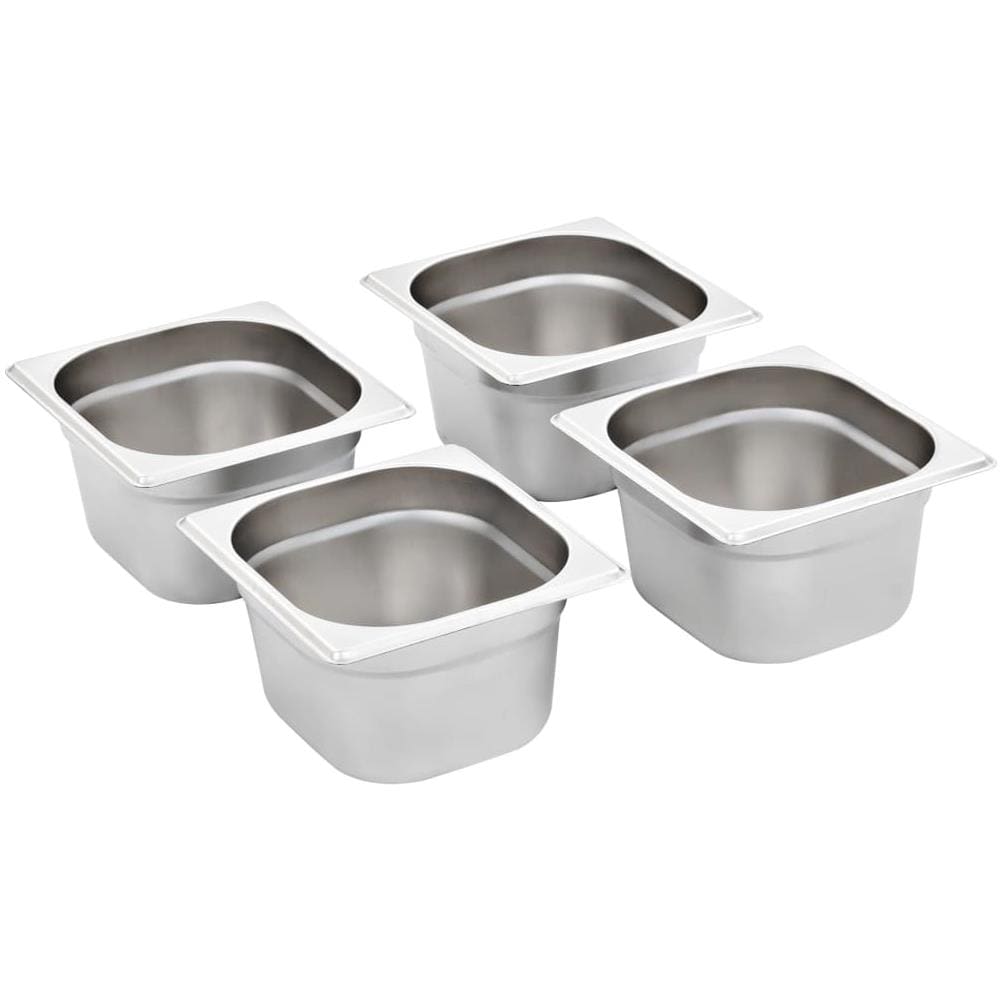 Contenitori Per Alimenti 12 Pz Gn 1/6 100 Mm In Acciaio Inox - Foto 2