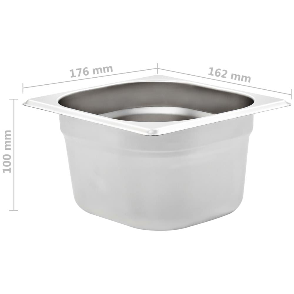 Contenitori Per Alimenti 12 Pz Gn 1/6 100 Mm In Acciaio Inox - Foto 8