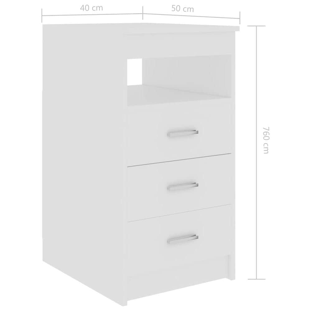 Cassettiera Bianca 40x50x76 cm in Legno Multistrato - Foto 10