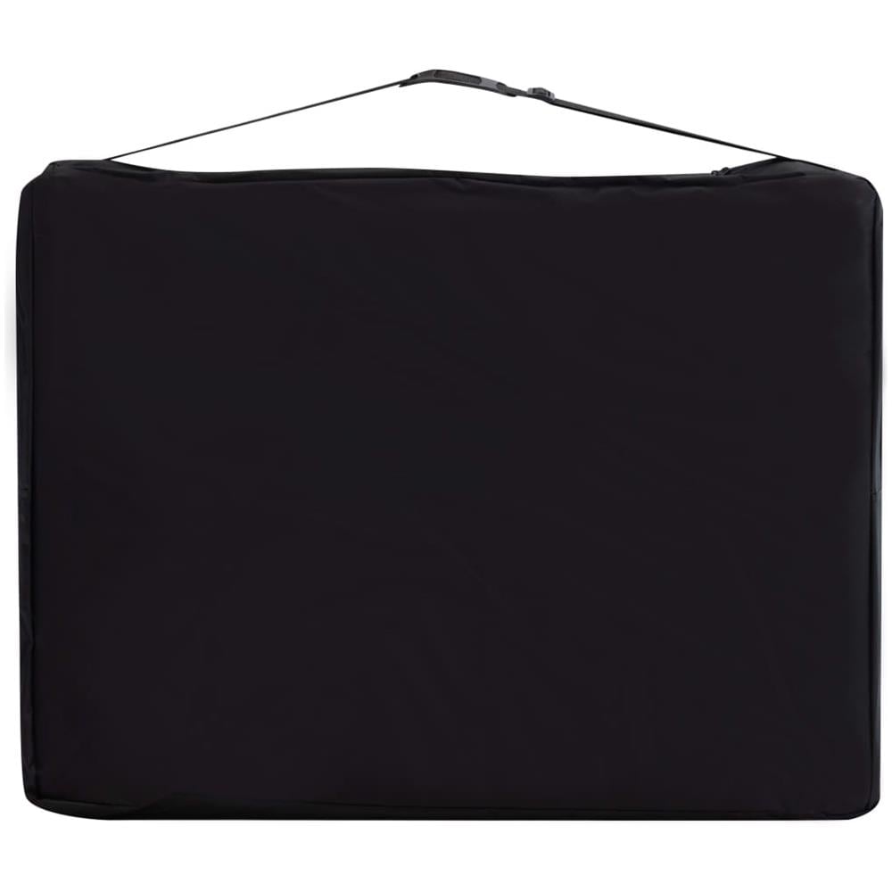 Lettino Da Massaggio A 2 Sezioni In Alluminio Nero E Rosa - Foto 9