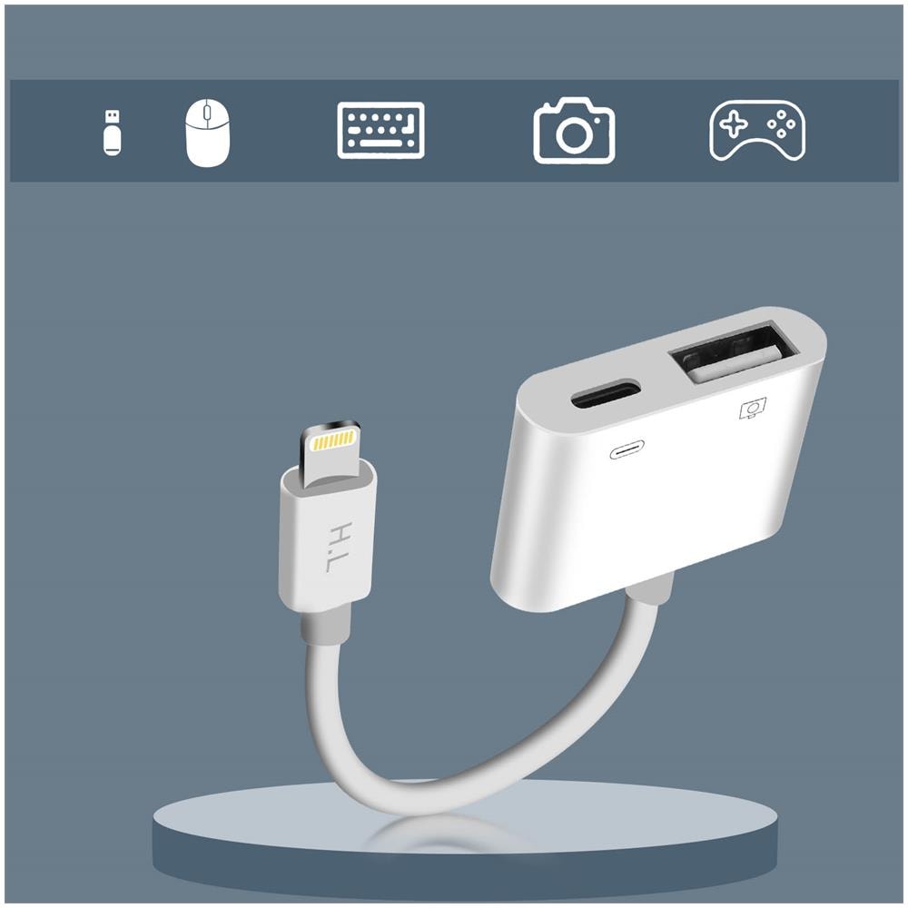 Adattatore Iphone / Ipad Da Lightning Verso Usb E Ricarica Lightning - Foto 5