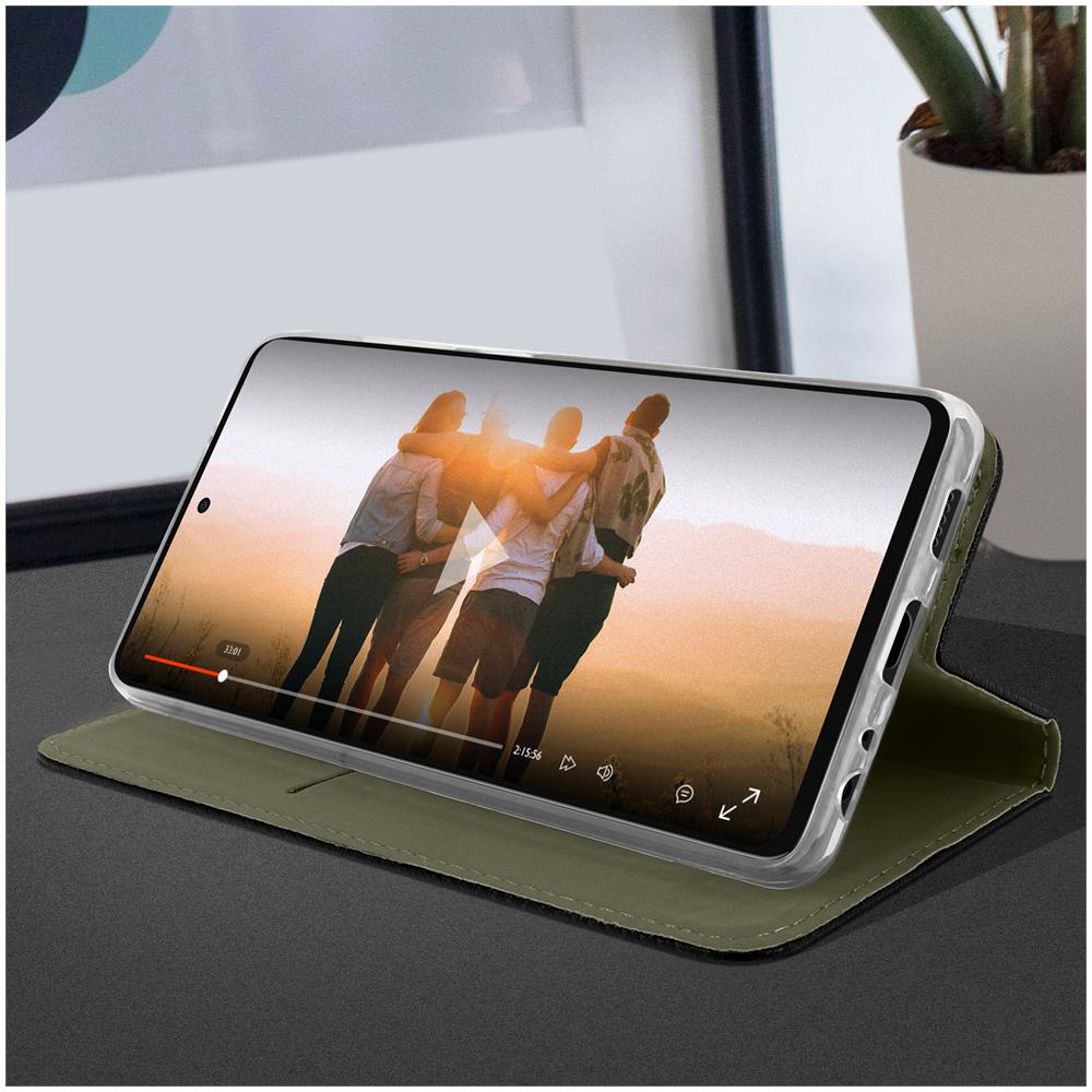 Custodia Samsung Galaxy A72 Portacarte Funzione Supporto Nera - Foto 2