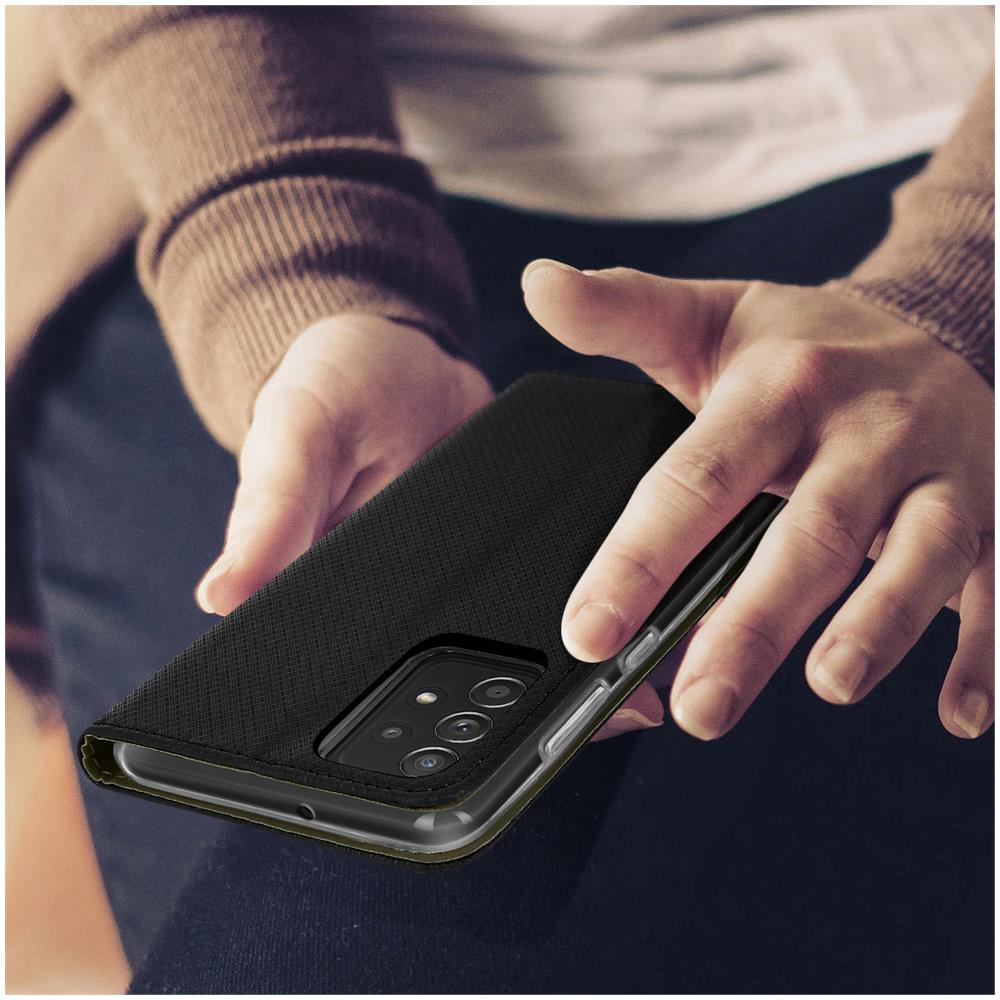 Custodia Samsung Galaxy A72 Portacarte Funzione Supporto Nera - Foto 5