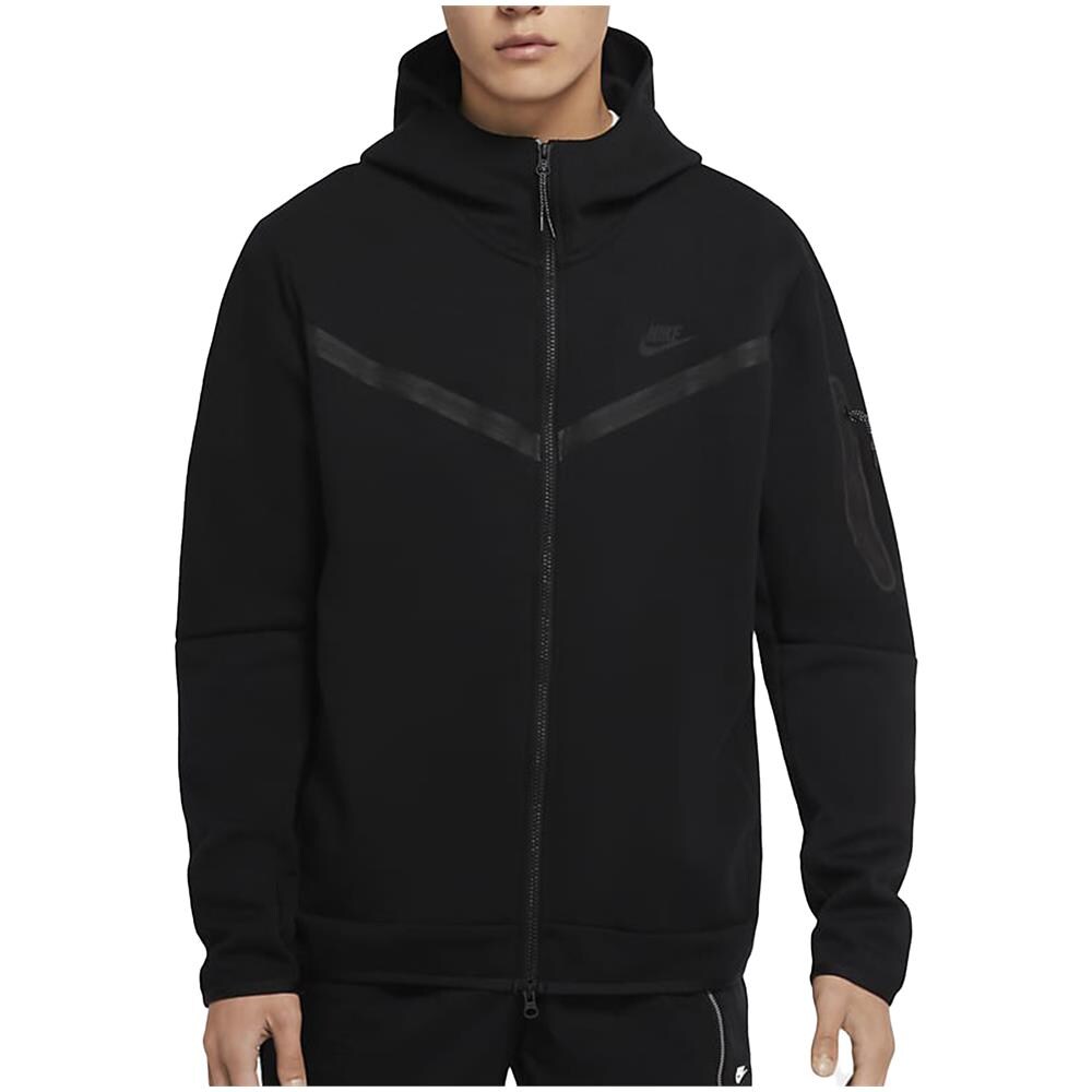 Felpa Da Uomo Con Cappuccio E Full Zip Tech Fleece Nera Taglia L Codice Cu4489-010 - Foto 1
