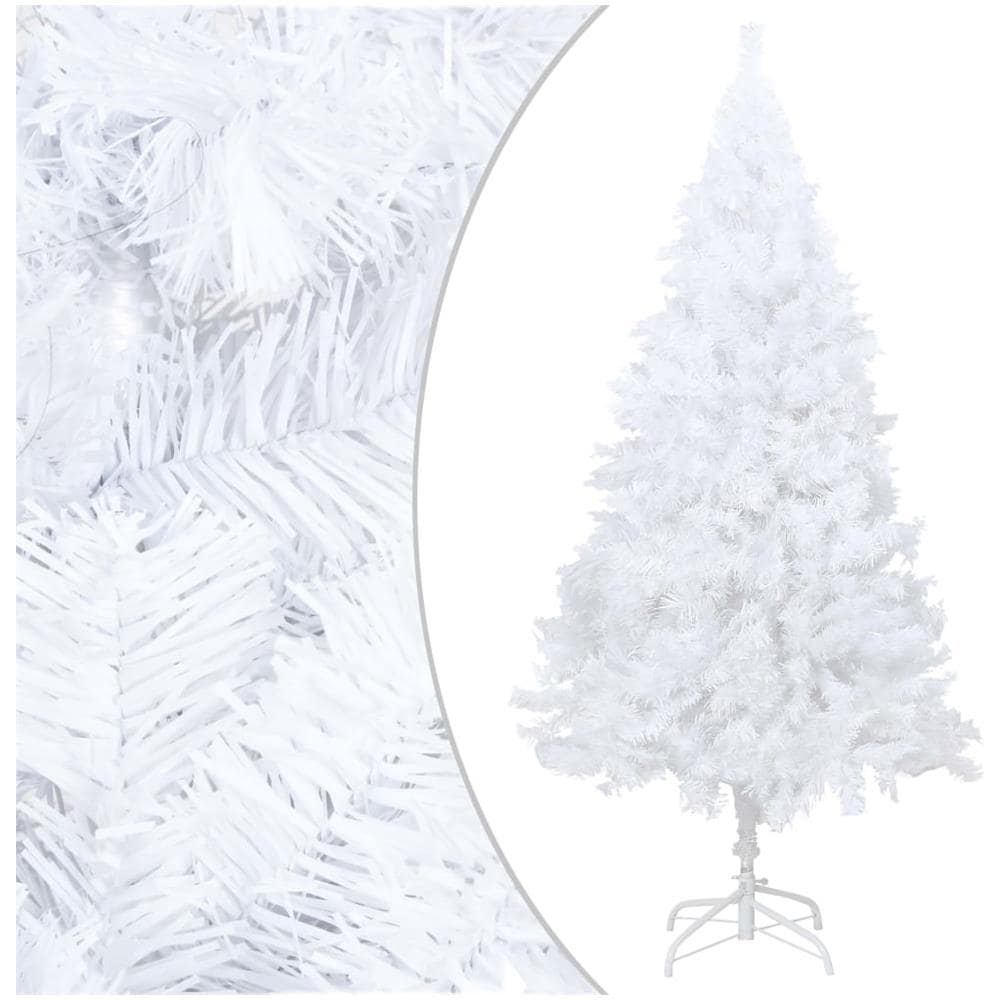 Albero Natale Artificiale con LED e Palline Bianco 210 cm PVC - Foto 2