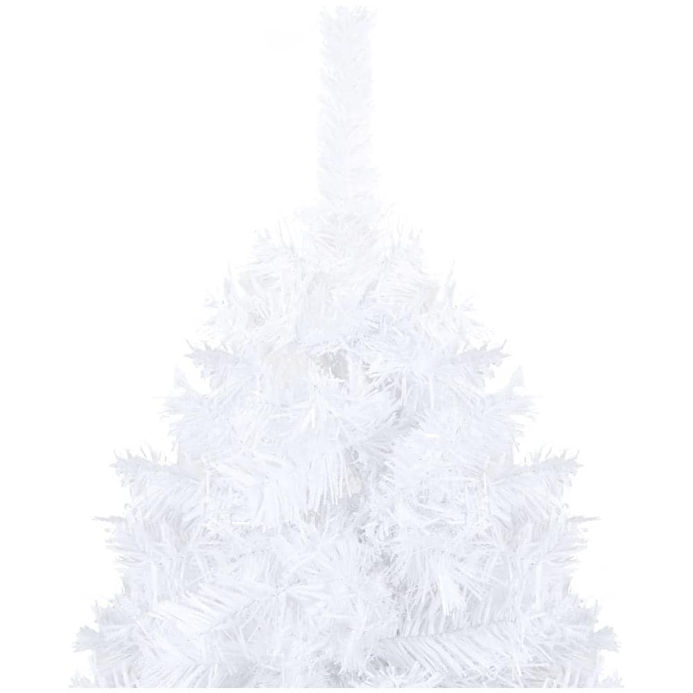 Albero Natale Artificiale con LED e Palline Bianco 210 cm PVC - Foto 3