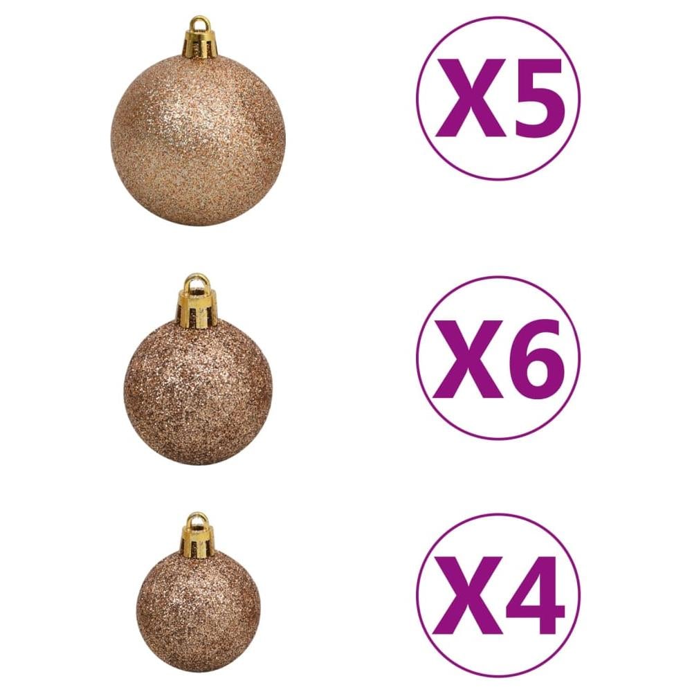 Set Natale con 61 Palline Punta e 150 Luci LED Oro Rosa - Foto 2