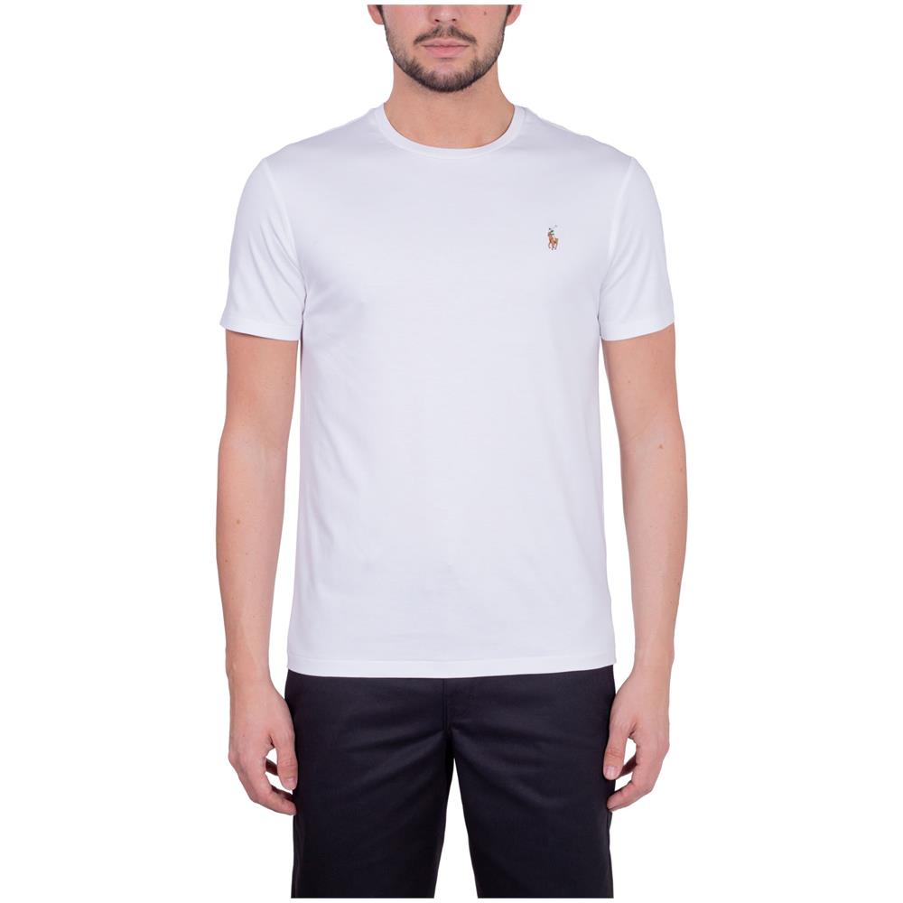 Uomo - T-shirt Signature In Cotone Pima Blu Navy - Foto 1