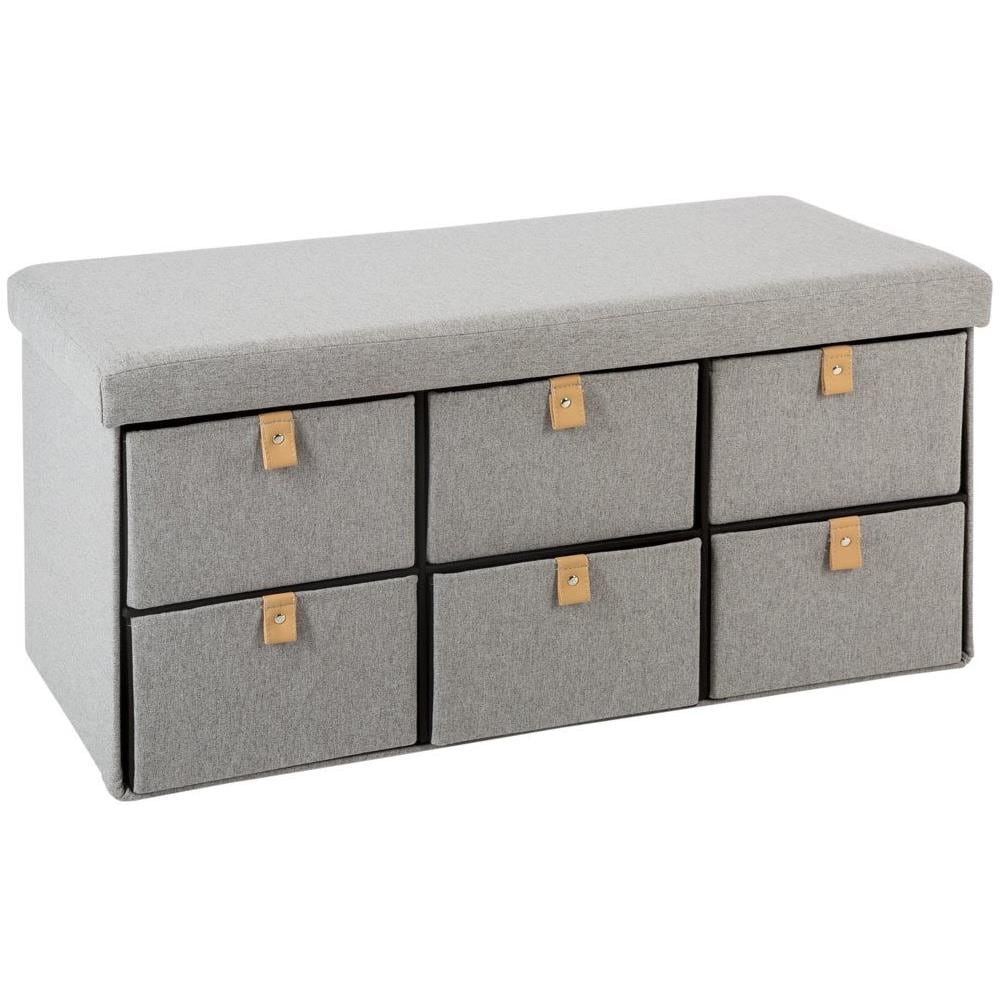 Scarpiera Con Sedile, 2 In 1, Grigio - Foto 1