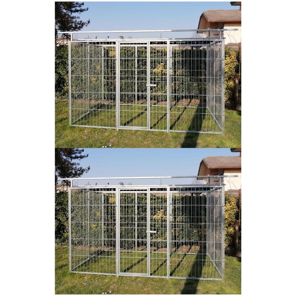 2 Box Per Cani Predisposizione Alla Copertura Zincato Ciascuno Da 300x200x Altezza 180 Cm - Foto 1