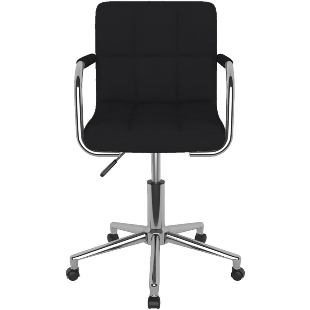 Sedia Da Pranzo Girevole Nera In Tessuto - Foto 3