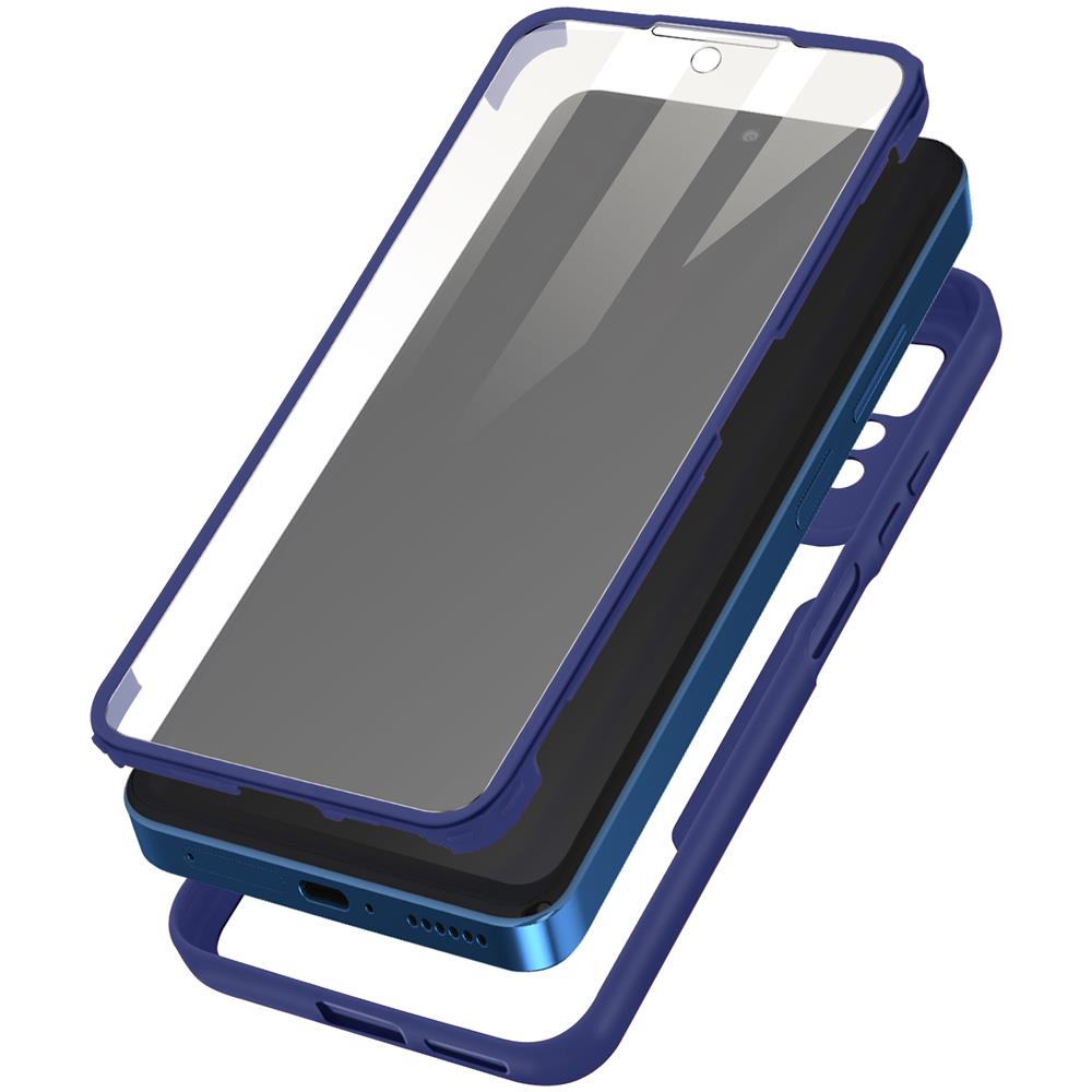 Cover Xiaomi Redmi Note 11 Pro 5g Retro Plexiglass Fronte Polimero Bordo Blu - Foto 1