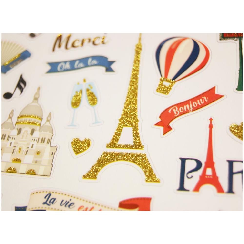 Adesivi - Parigi - Oro E Glitter - Foto 1