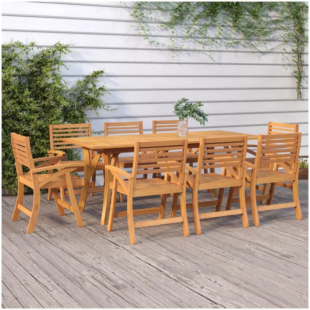 Tavolo Da Giardino 200x90x75 Cm Legno Massello Di Acacia - Foto 1