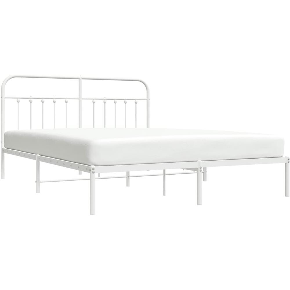 Giroletto Con Testiera Metallo Bianco 183x213 Cm - Foto 3