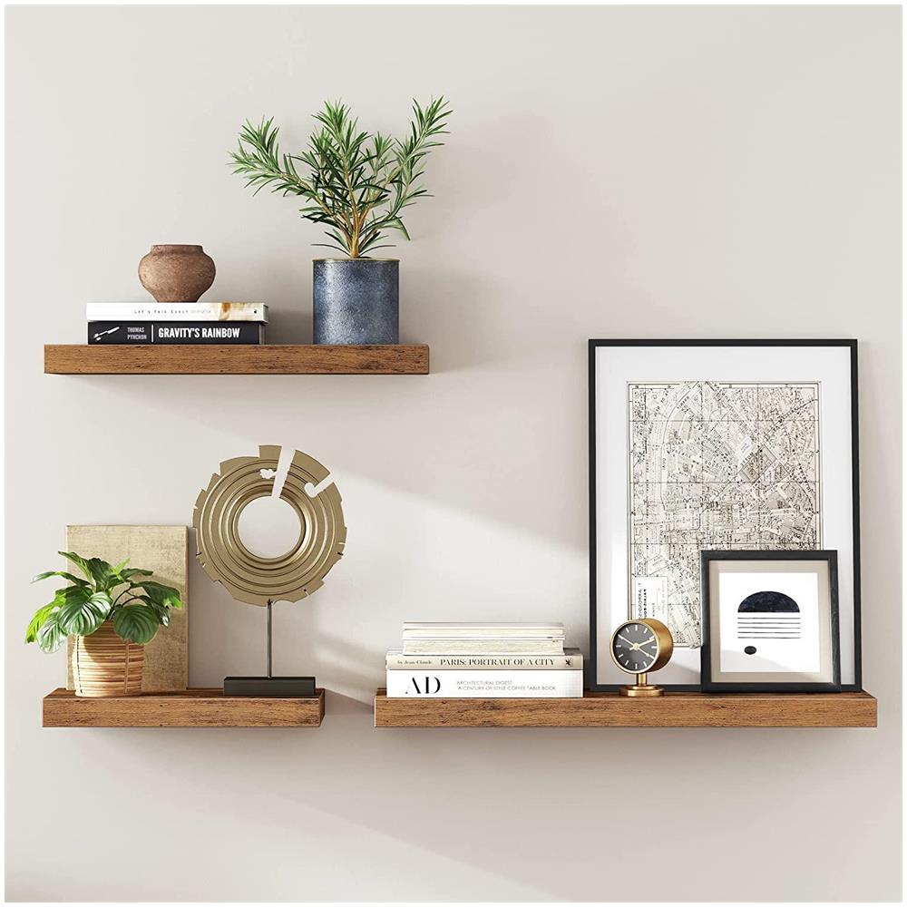 Mensola da parete Valora SHELF 60CM in stile rustico marrone per soggiorno - Foto 8