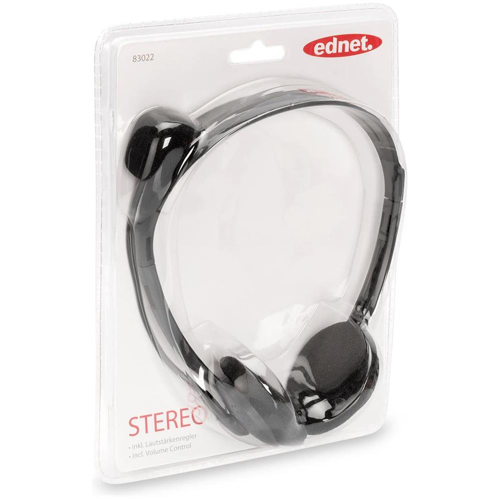 Cuffia Stereo con Microfono e Controllo Volume Nero - Foto 2