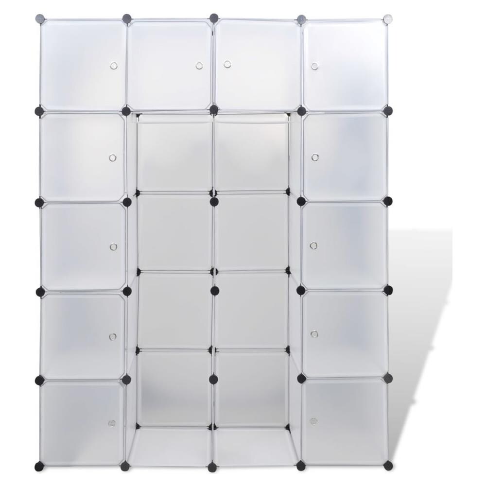 Armadietto Modulare 14 Scomparti Bianco 37 x 146 x 180,5 cm - Foto 2