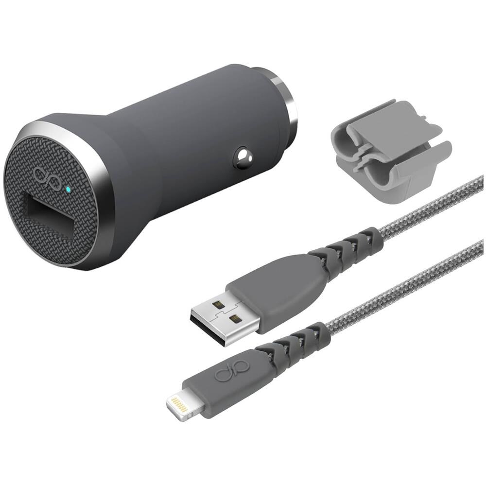 Caricabatterie Auto 2.4a + Cavo Iphone / Ipad 1.2m Garanzia A Vita - Foto 2
