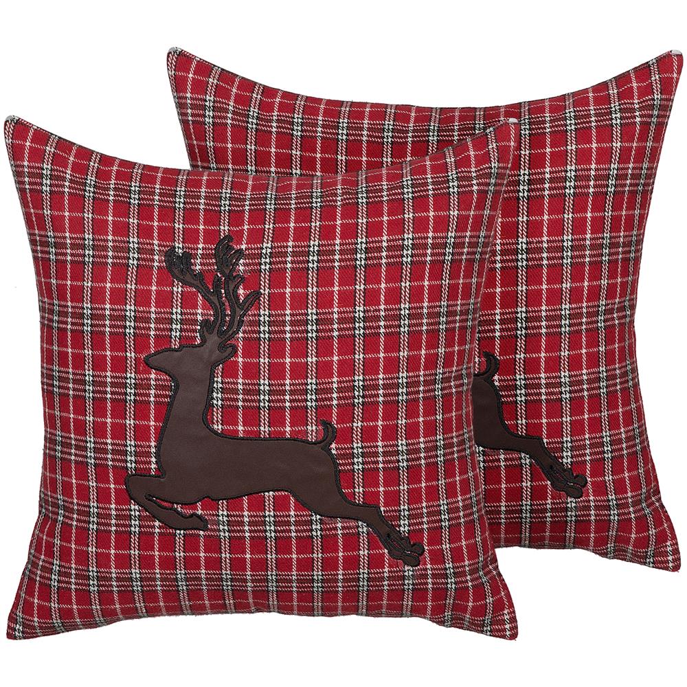 Set Di 2 Cuscini Decorativi 45x45cm Rosso Comet - Foto 1