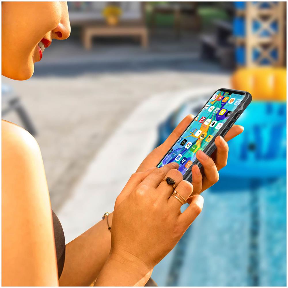 Cover Huawei P30 Pro Bimateria Waterproof 2m Con Vetrino Nero - Foto 2