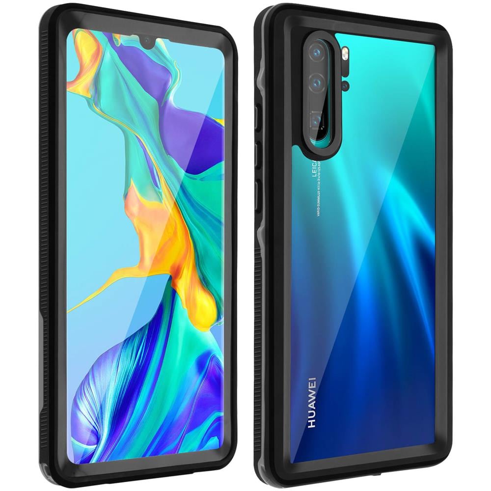 Cover Huawei P30 Pro Bimateria Waterproof 2m Con Vetrino Nero - Foto 1