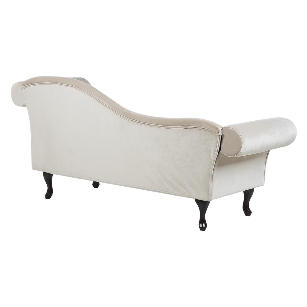 Chaise Longue Per Lato Destro In Velluto Beige Lattes - Foto 2